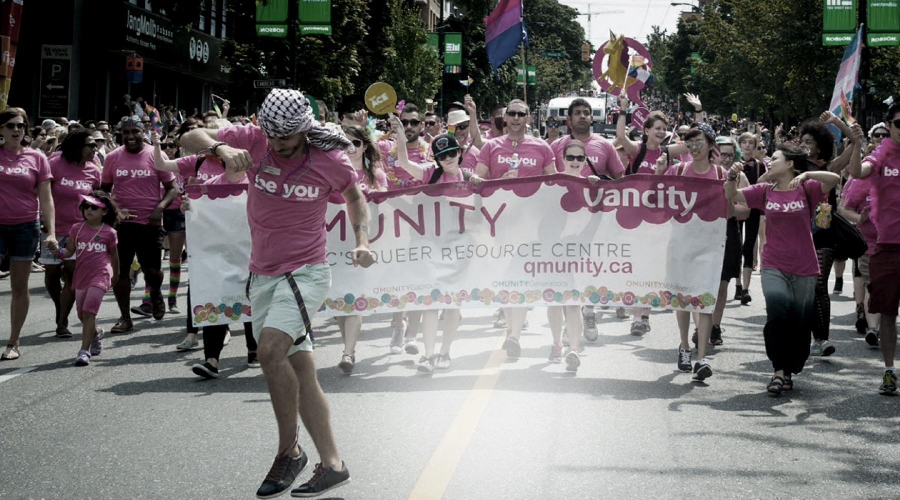 Joyful Dancing at the Pride Parade