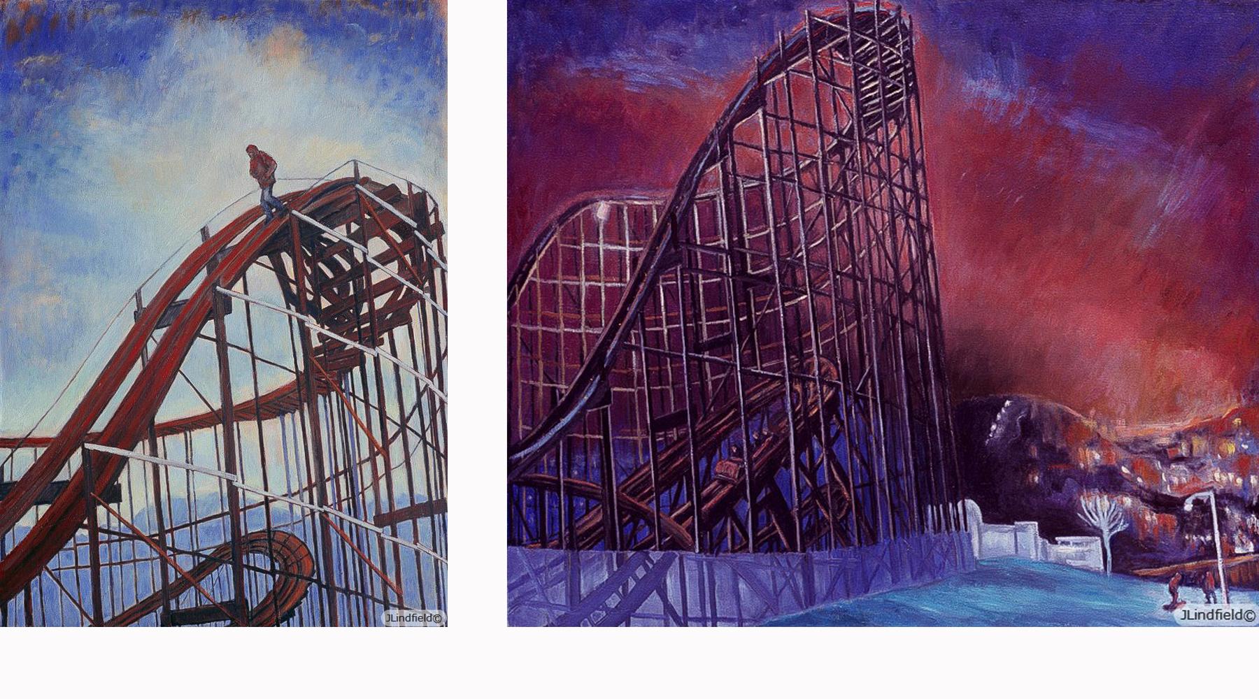 Man on Rollercoaster and Nigh Boarders (C) James Lindfield