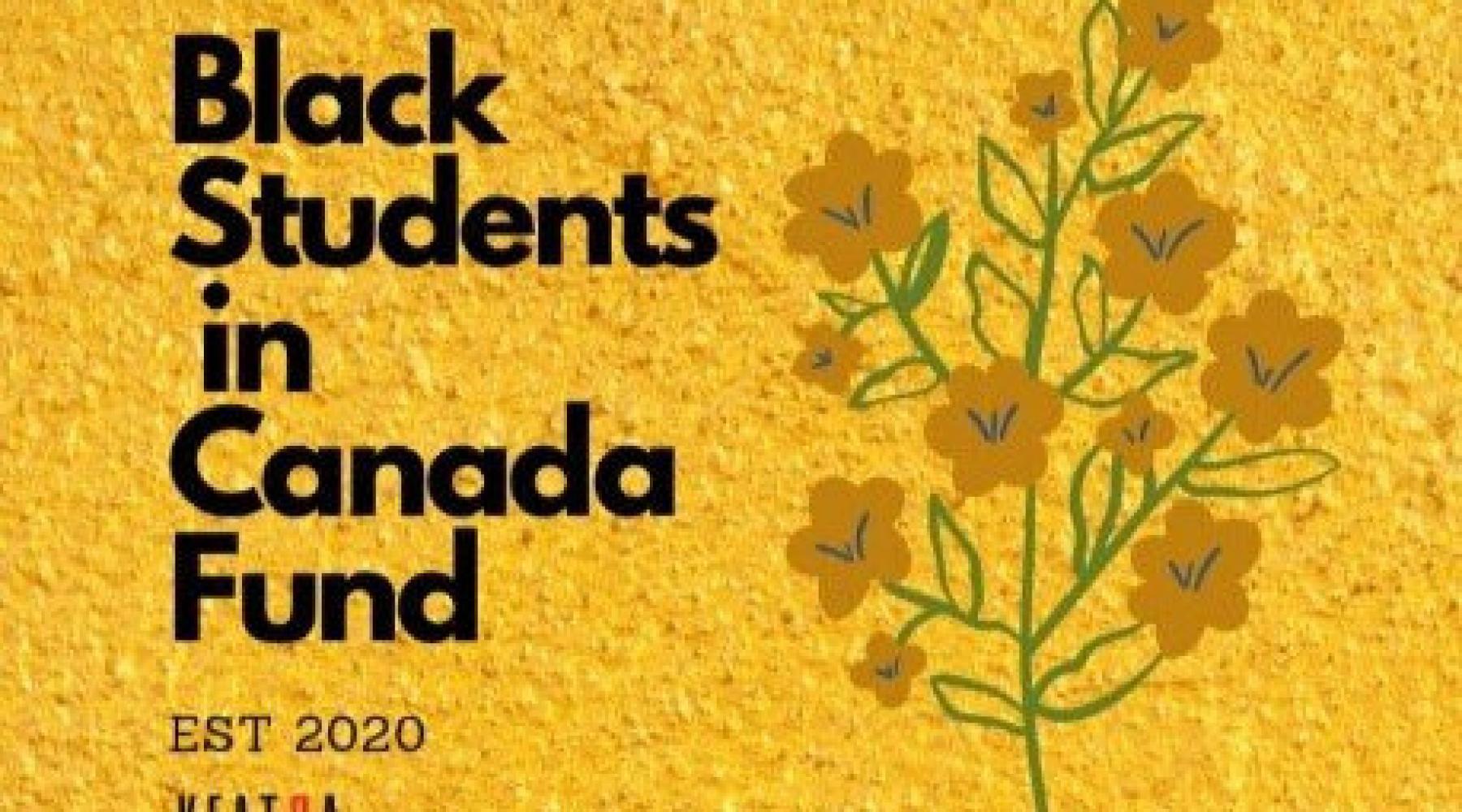 Black Students in Canada bold text with flower image